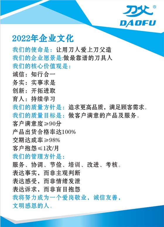 刀父2022企業(yè)文化