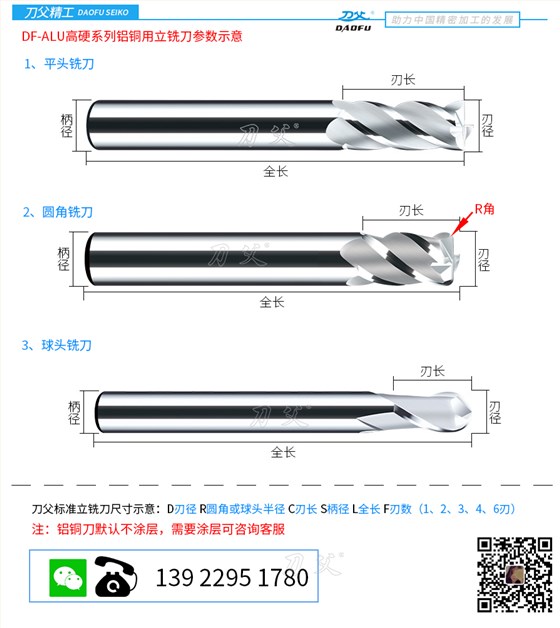 刀父刀具尺寸示意鋁用刀1780