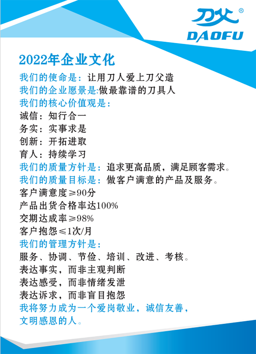 刀父2022企業(yè)文化