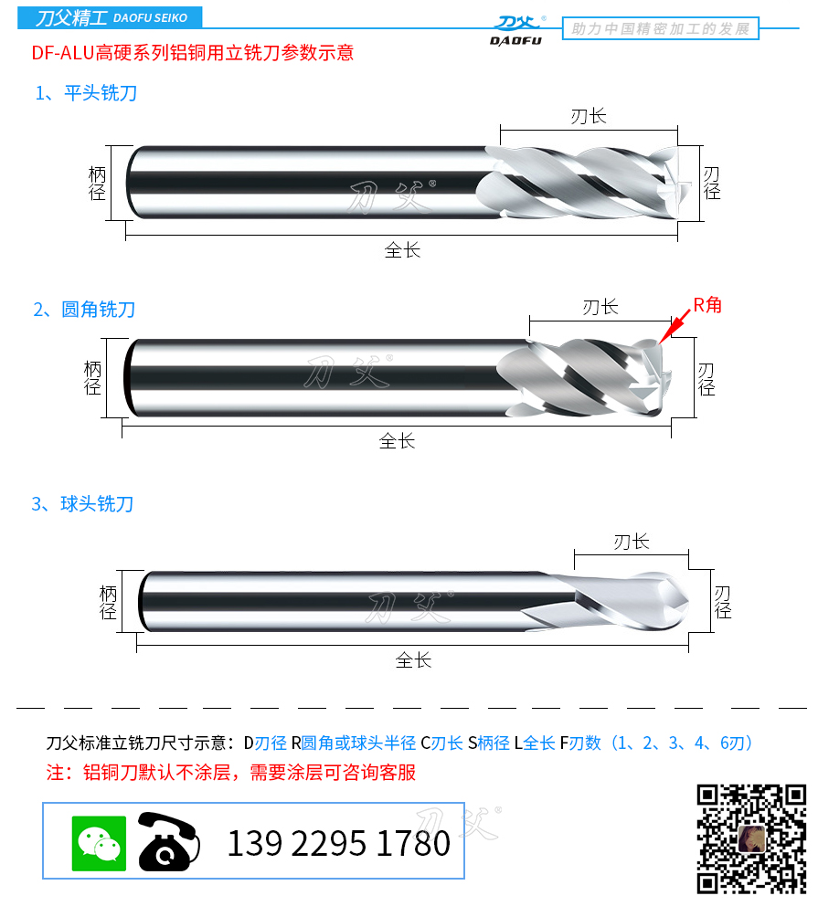刀父刀具尺寸示意鋁用刀1780