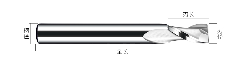 2刃鋁用銑刀
