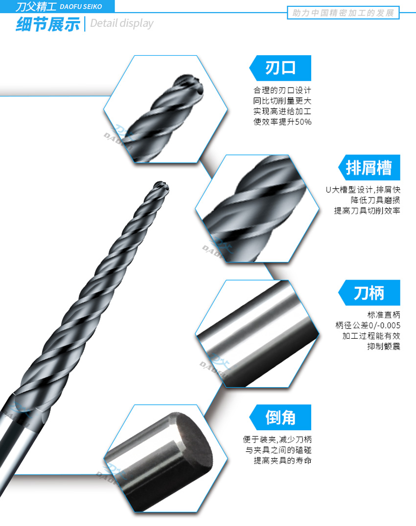 4刃航空錐度球刀
